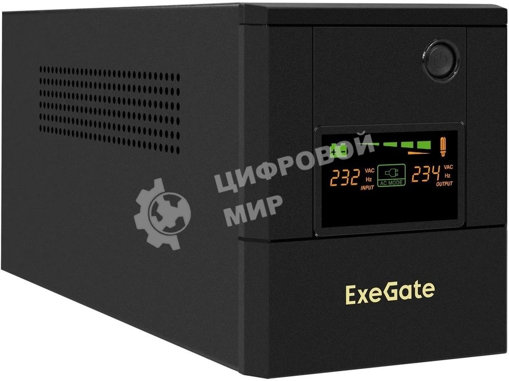 Источник бесперебойного питания ExeGate Smart LB-2000.LCD.AVR.4SH.USB / 2000 ВА / 1200 Вт / 4 x CEE 7 (евророзетка)
