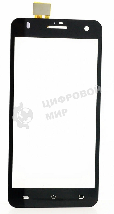 Сенсорное стекло (тачскрин) для Fly IQ4512 EVO Chic 4 Quad, черное