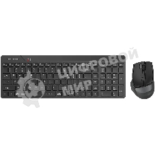 Клавиатура + мышь A4Tech Fstyler FG2400 Air2 клав:черный мышь:черный USB беспроводная slim (FG2400 AIR2 черный)