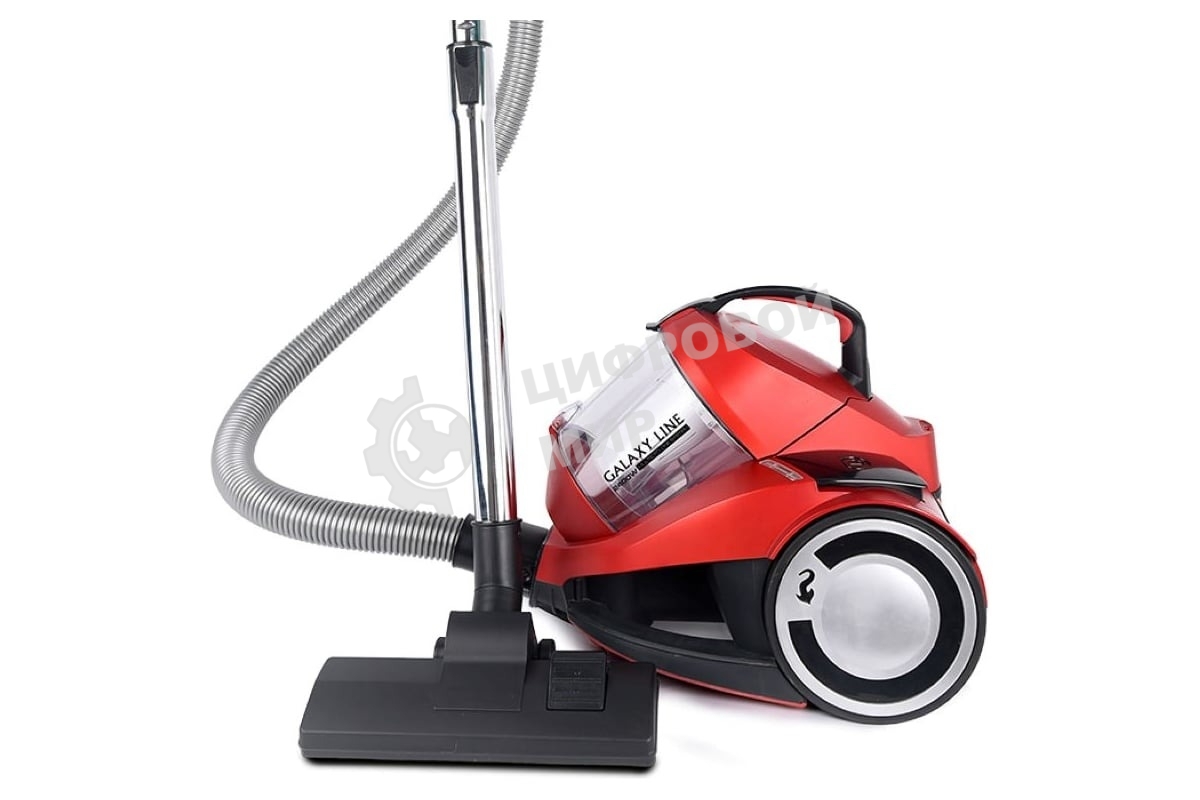 Пылесос Galaxy Line GL 6224 красный/черный, 300/2400 Вт, уборка сухая, пылесборник контейнер 2 л