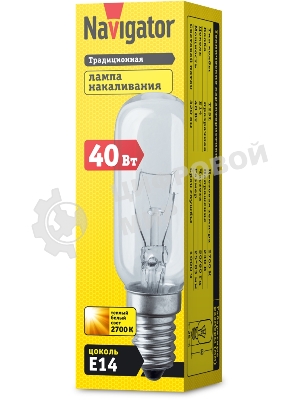 Лампа накаливания Navigator NI-T25L-40-230-E14-CL