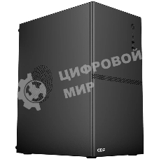 Компьютерный корпус CBR mATX Minitower V861, без БП, 2хUSB 2.0, HD Audio+Mic, черный PCC-MATX-V861-WPSU