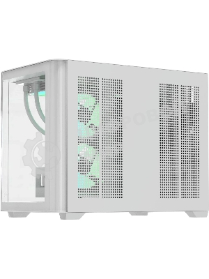 Компьютерный корпус AeroCool/Formula Crystal U2M Floe белый без БП mATX 1xUSB 3.0 audio bott PSU
