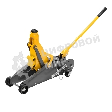 Домкрат гидравлический подкатной с фиксатором Denzel 2,8 т, 135-385 мм