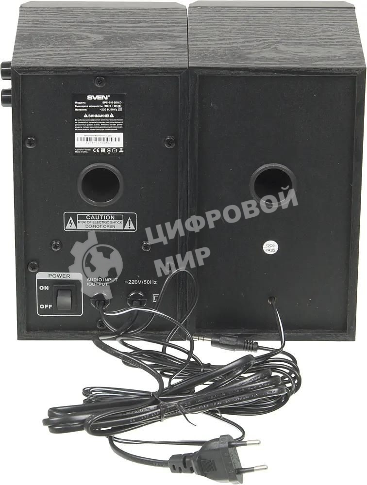 Акустическая система SVEN SPS-619 GOLD акустическая система 2.0, мощность 2х10 Вт(RMS)