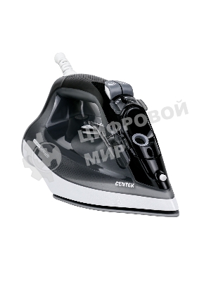 Утюг Centek CT-2307 черный/белый, 2800 Вт, 60 г/мин, 190 г/мин, 300 мл
