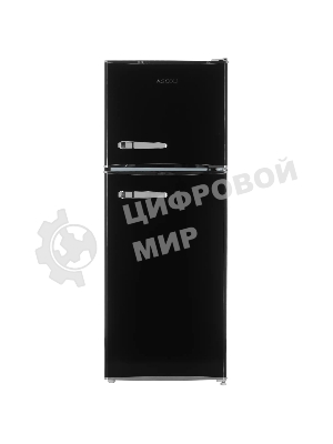 Холодильник Ascoli ARDFRB120 черный двухкамерный 84/36л морозилка сверху