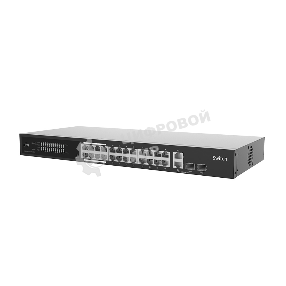 Коммутатор Uniview NSW3000-25GT1GP1GC-IN, 24×1 Гбит/с + 3×1 Гбит/с Uplink, управляемый