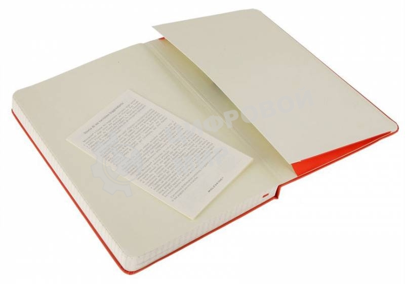 Блокнот Moleskine CLASSIC QP061R Large 130х210мм, 240 страниц, клетка, твердая обложка, фиксирующая резинка, красный