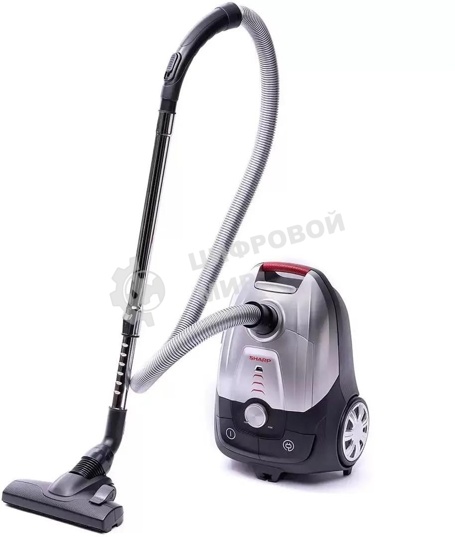 Пылесос Sharp ECJB19RS серебристый, 350/1900 Вт, уборка сухая, пылесборник мешок 2.3 л