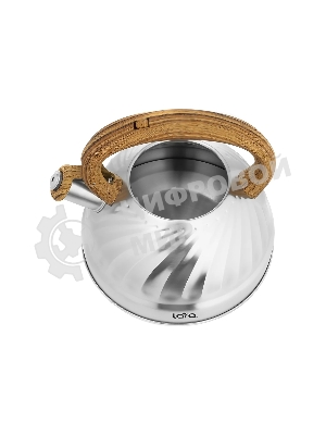 Чайник для плиты LARA LR00-69 (зеркальный) 2.7 л индукционное капсулированное дно, свисток с кноп. Механизмом