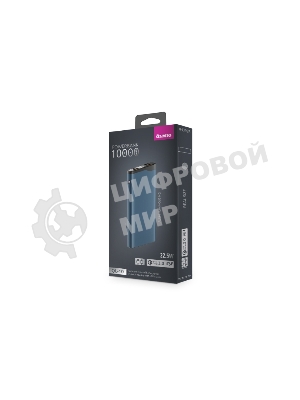 Портативный аккумулятор OLMIO QL-10, 10000mAh, 22.5W, QuickCharge3.0/PowerDelivery, LCD, голубой