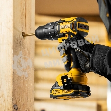 Дрель-шуруповерт Denzel CIDH-BL-20, 20 В, 2 Ач, 80 Нм, бесщеточный, ударный