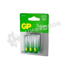 Алкалиновые батарейки GP Super Alkaline G-Tech 15А АA - 6 шт. на блистере