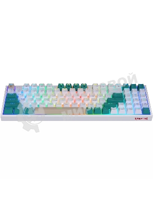 Клавиатура беспроводная Defender REDRAGON VEIGAR USB, Bluetooth/Радиоканал, бело-голубая