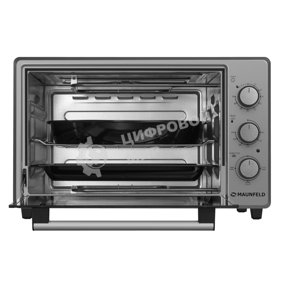 Мини-печь Maunfeld MMO-373MGR01 серый, 37 л, 1400 Вт
