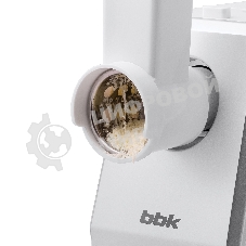 Мясорубка электрическая BBK MG2005 2000 Вт, белый/серый, 2000 Вт, 2.0 кг/мин, реверс, защита от перегрузки, металлический лоток, насадки - 7