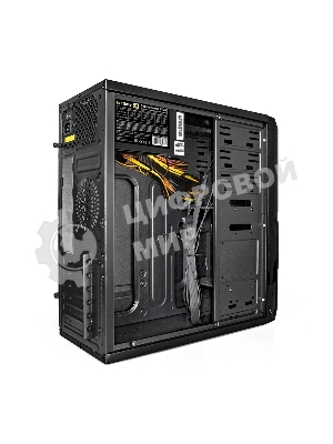 Компьютерный корпус ExeGate EX278395RUS Miditower ExeGate XP-329S Black, ATX, (XP350, Black,120мм), 2хUSB, Audio