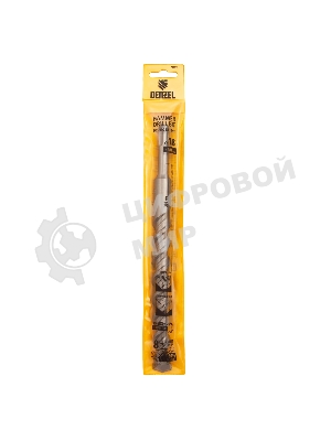 Бур по бетону Denzel двойная спираль, Cobalt W-tip, 18x260 мм, SDS PLUS
