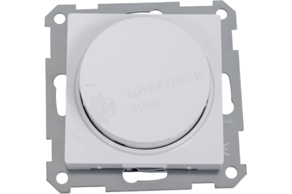 Светорегулятор поворотно-нажимной AtlasDesign 400Вт механизм бел. SE ATN000123