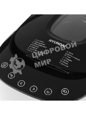 Хлебопечка Hyundai HYBM-P0613 белый/чёрный, 600 Вт, 0.9 кг, 12 программ