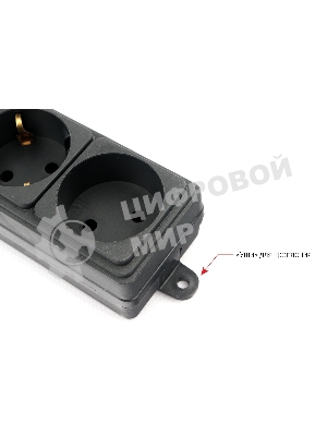 Сетевой фильтр PC черный 5 м 6 р 16А_SPG6-B5M