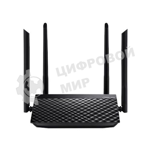 Маршрутизатор беспроводной Asus RT-AC1200 10/100BASE-TX черный (Dual Band)