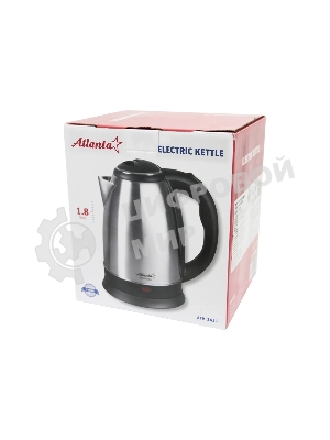 Чайник электрический Atlanta ATH-2431 1,8л, 1500Вт черный\серебристый