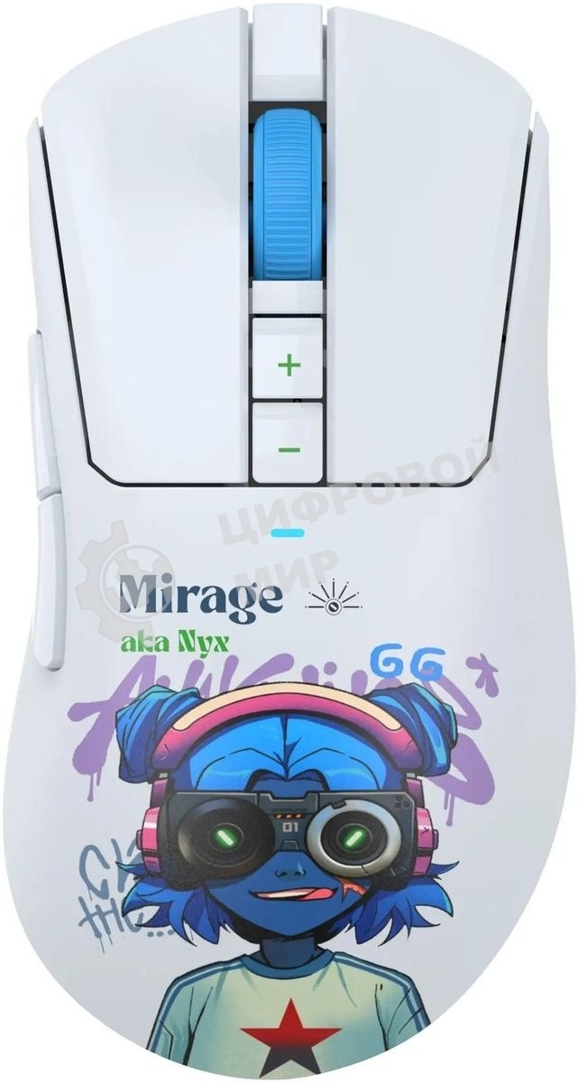 Мышь беспроводная A4Tech Bloody R73 Ultra Duo белый/рисунок оптическая 20000dpi беспров. USB/USB-C 7but (R73 ULTRA DUO NYX MIRAGE)