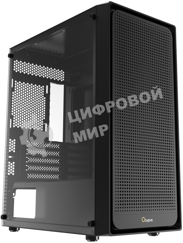 Компьютерный корпус Ocypus Gaммa C50 без БП черный (Gaммa-C50-BKG000XX-GL)