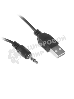 Акустическая система Gembird SPK-201, черный МДФ,2х2,5 Вт, регулятор громкости, USB