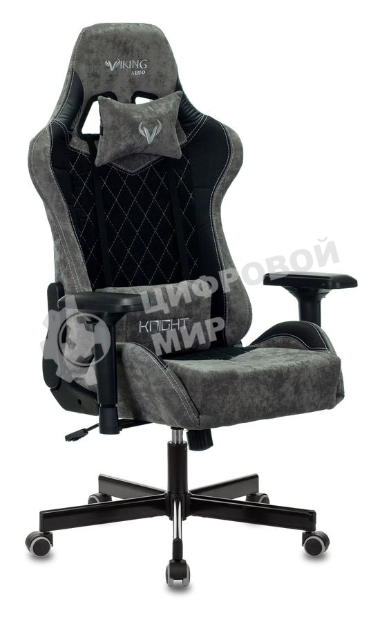 Кресло игровое Бюрократ VIKING 7 KNIGHT B FABRIC черный текстиль/эко.кожа крестовина металл/пластик