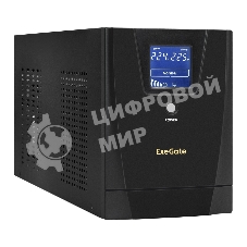 Источник бесперебойного питания ExeGate EX292636RUS SpecialPro Smart LLB-3000.LCD.AVR.3SH.2C13.RJ.USB 3000VA/1800W, LCD, AVR,3*Schuko+2*C13,RJ45/11,USB, металлический корпус, черный