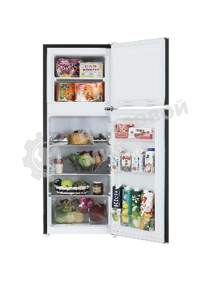 Холодильник Ascoli ARDFRB120 черный двухкамерный 84/36л морозилка сверху