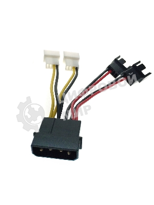 Переходник питания для вентилятора 4pin на 4х3pin Espada E4PINm-4X3pINm