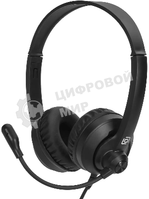 Гарнитура Oklick HS-M500 чёрный, проводная, USB