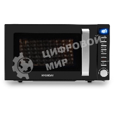 Микроволновая печь Hyundai HYM-D3034 черный/серебристый, 20 л, 700 Вт, переключатели - кнопки, поворотный механизм