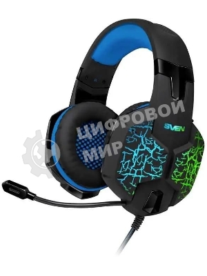 Гарнитура Sven AP-U980MV синий-чёрный, проводная, USB