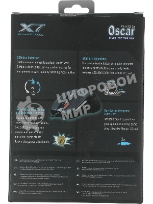 Мышь проводная A4Tech F5 черный, 3000 dpi, USB, кнопки - 7