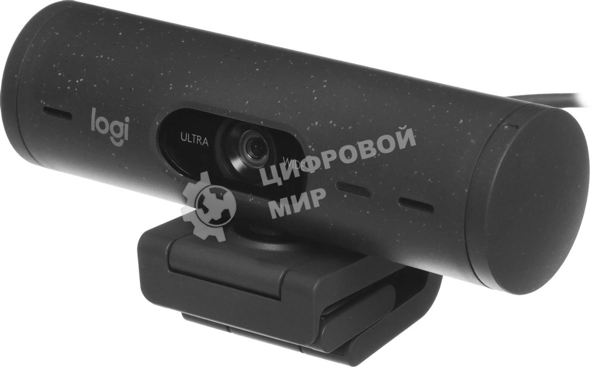 Веб-камера Logitech Brio 500 1920x1080, 30 кадр/с, USB Type-C, микрофон (2 шт, шумоподавление), автоматическая фокусировка, автоосвещение, универсальное крепление
