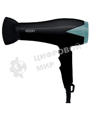 Фен ECON ECO-BH210D черный/голубой, 2000 Вт