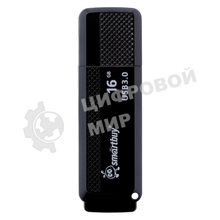 Флешка USB Smartbuy Dock (SB16GBDK-K3), 16Gb, USB 3.0/3.1, R/W 70/25, черный