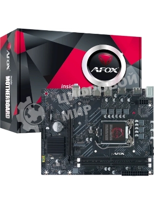 Материнская плата AFOX IH510D4-MA-V4, LGA 1200, Intel H510, 2xDDR4, 3xSATA, 1xM.2, 1xPCIe 3.0 x16, 1xPCIe 3.0 x1, 1xHDMI, 1xDP, 1x1Gb LAN, 2xUSB-A 5Gbps, 2xUSB-A 2.0, 3x3.5 мм, 5.1, mATX