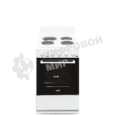 Плита электрическая Cezaris ПЭ Н Д 1200-02 белый, конфорок 4 шт, духовка 43 л, 50 см x 85 см x 50 см