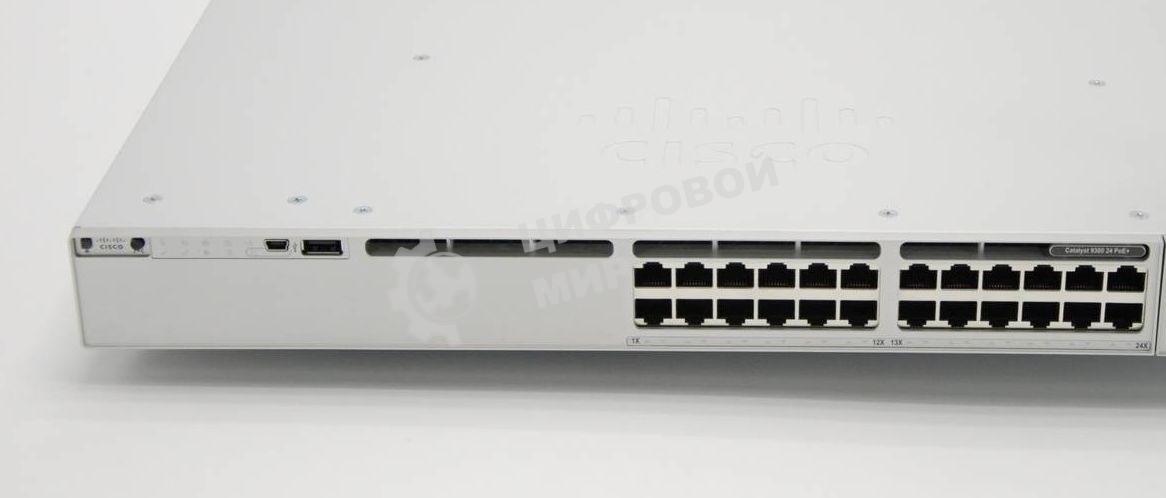 Коммутатор Cisco C9300-24P-E Catalyst 9300 24-port PoE+, Network Essentials