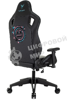 Кресло Knight Outrid Smile черный, экокожа, 120 кг, механизм качания