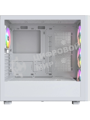 Компьютерный корпус Montech XR Wood белый без БП ATX 3x120мм 2xUSB3.0 audio bott PSU