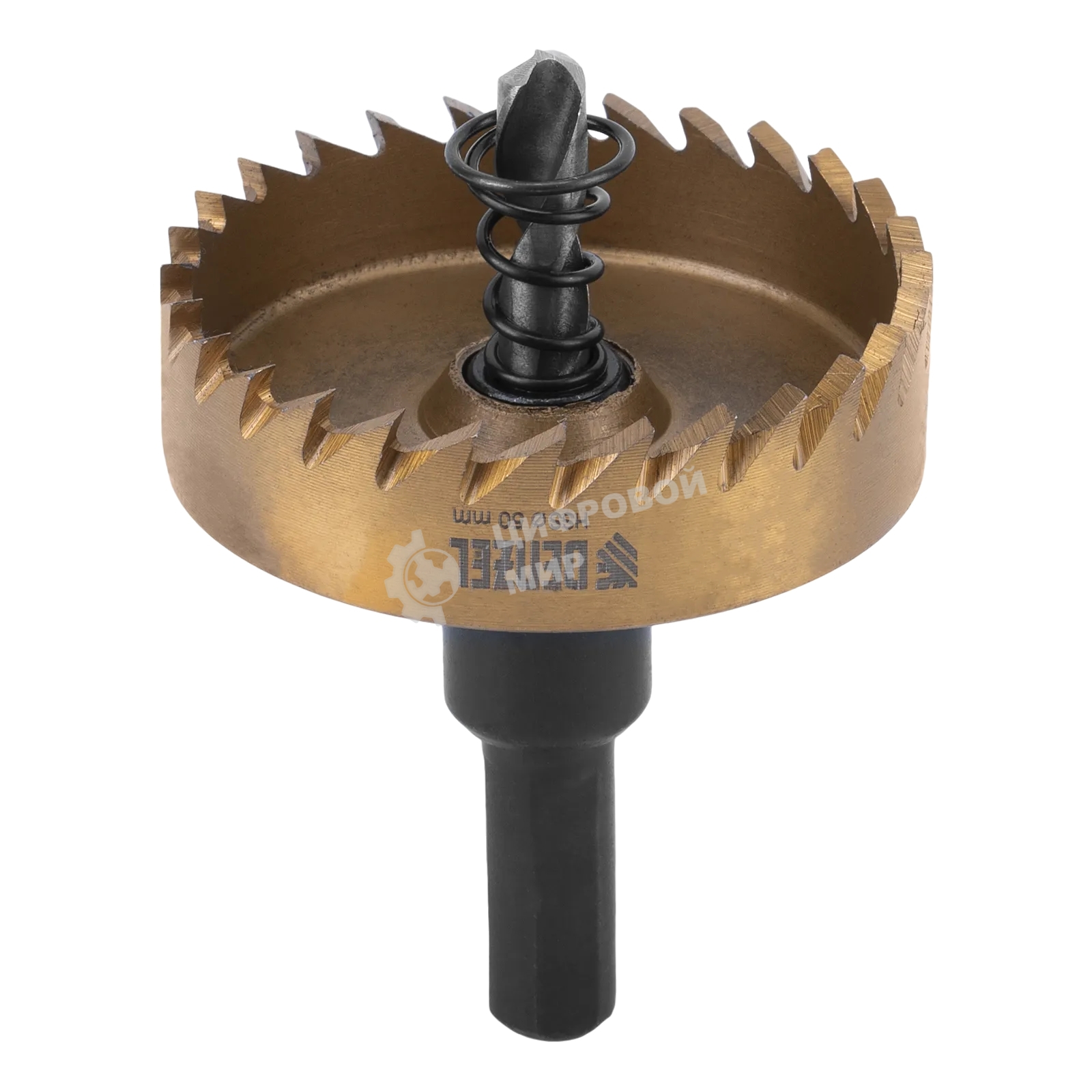 Коронка по металлу Denzel HSS, 50 мм, нитридтитановое покрытие