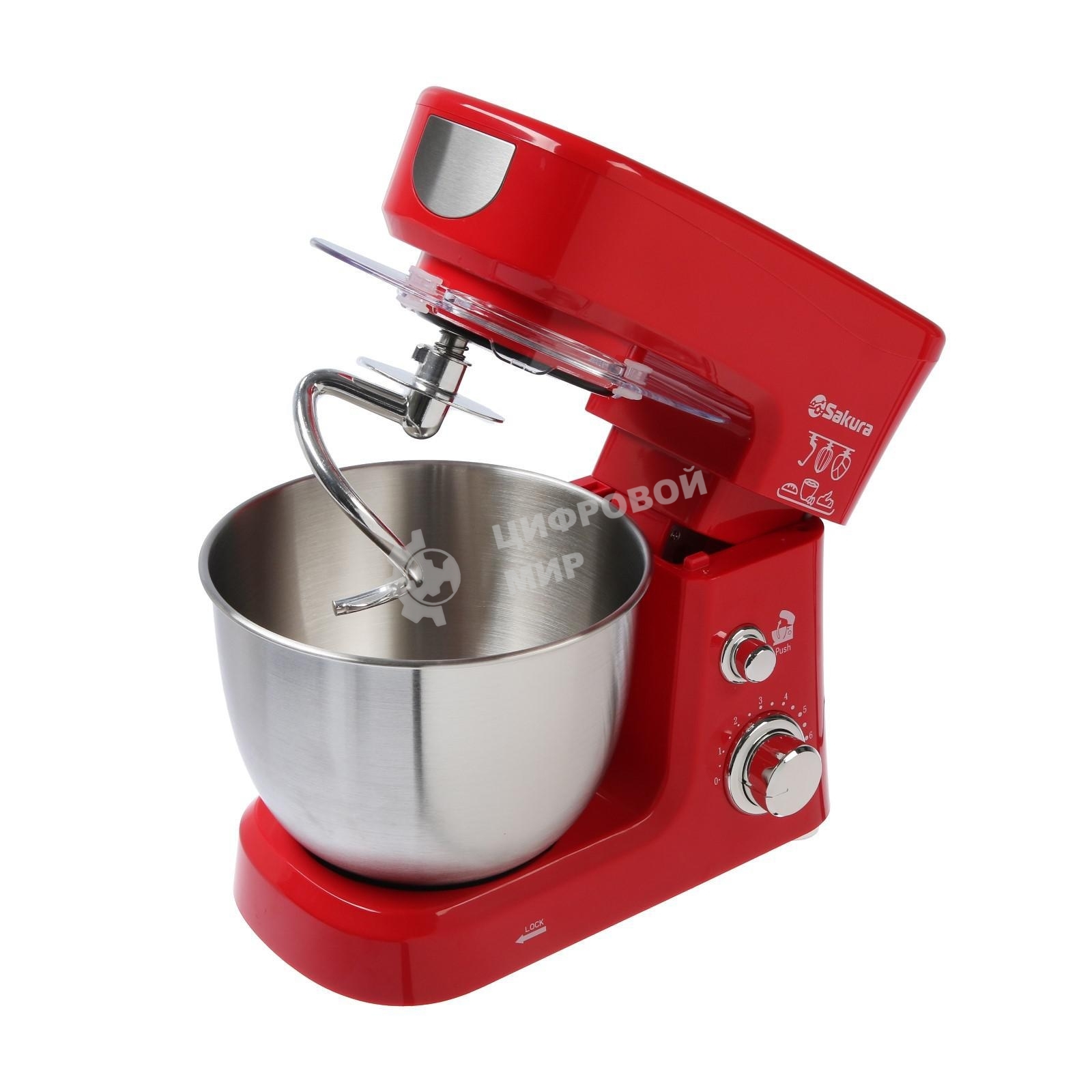 Миксер планетарный Sakura SA-6327R красный