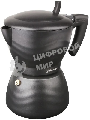 Кофеварка гейзерная Rondell Walzer RDA-432, 0.3л, алюминий, черный